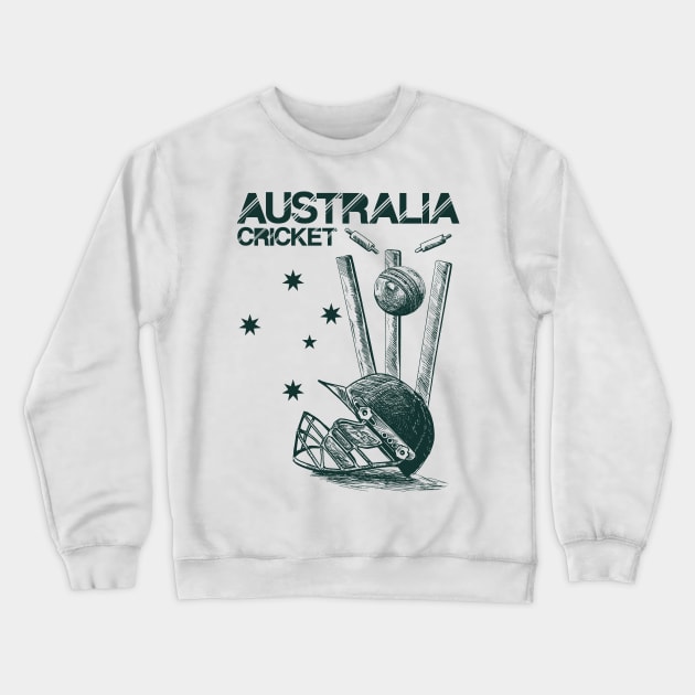 Australia Cricket Bat and Ball Game Memorabilia Crewneck Sweatshirt by CGD